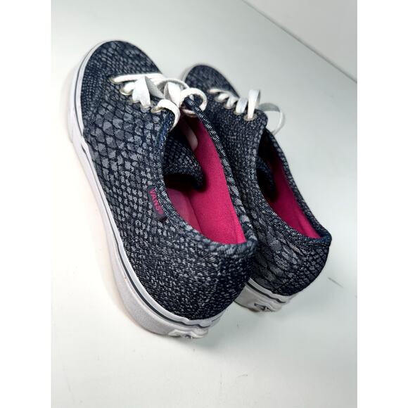 Vans Camden Stripe Womens 7.5 Sneakers Black Gray Jacquard Casual Slip On Shoes - Picture 4 of 7